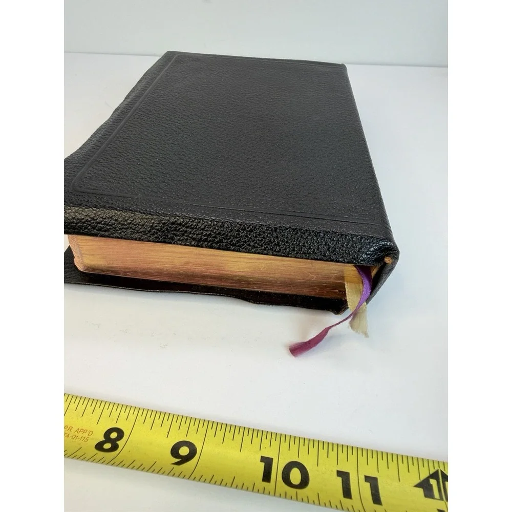Vintage KJV Holy Bible Red Letter Master-Art Edition World Leather Indexed